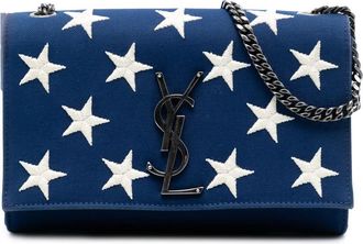 Saint Laurent Pre-owned Saint Laurent Small Star Embroidered Canvas Monogram Kate Crossbody Ladies ALMA.471286 A.1018