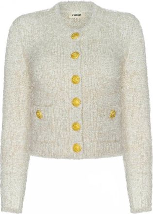 L'agence Womens Una Knit Cardigan In Beige