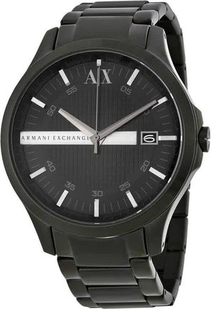 A|X Armani Exchange Hampton Black Dial Black Ion-plated Mens Watch AX2104