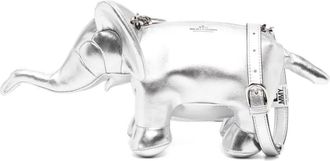 Miharayasuhiro Borsa a spalla Dolls mini a forma di elefante - Argento