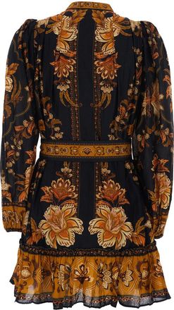 Farm Rio Womens Mini Dress Majestic Garden Multicolour Cotton