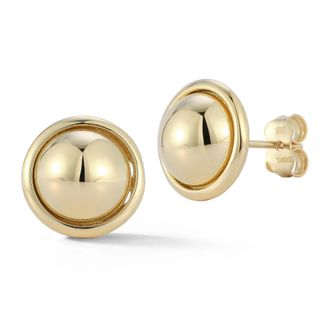 Ember Fine Jewelry 14K Gold Button Studs