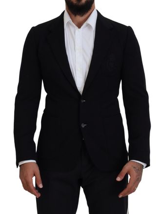 Dolce & Gabbana Mens Classic Fit Black Blazer Wool - Size EU 46 (Mens)