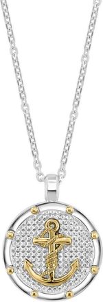 Effy Sterling Silver & 18K Yellow Gold Anchor Pendant Necklace in White at Nordstrom Rack