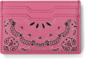 Amiri Pink Bandana Card Holder