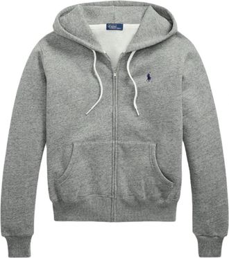 Polo Ralph Lauren Zip-throughs - Dames - Vesten met rits - Grijs - M - Katoen - Hoodies & sweatvesten