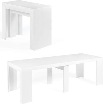 IDMarket Consolle Allungabile Orlando, 10 Posti, 235 Cm, Legno Bianco