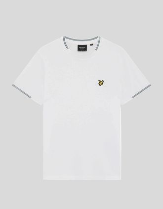 Lyle & Scott Lyle And Scott Mens Fine Cotton Tipped T-Shirt - White - Size: 48/Regular