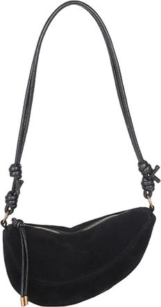 Generic ETOYA Faux Suede Shoulder Bag Versatile Dumpling Bag Large Hobo Bag for Women (Black)
