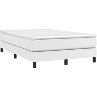 vidaXL Vidaxl - Estructura De Cama Sin Colch&oacute;n Cuero Sint&eacute;tico Blanco 120x200cm