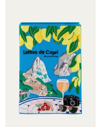 Olympia Le-Tan Voyages Lettres de Capri Book Clutch Bag