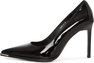 Cesare Gaspari Metal Muse Pumps - Patent Black - Dames - Pumps - Zwart - 38 EU - Leer - Schoenen