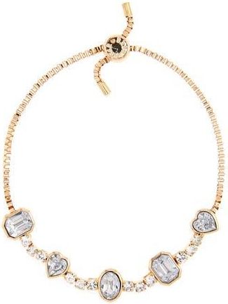 BaubleBar Crystal Station Slider Bracelet in Clear at Nordstrom Rack