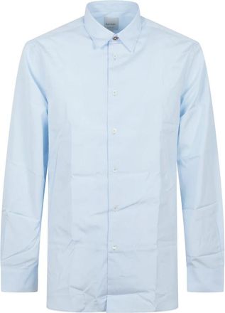 Paul Smith Button Lange Mouwen Overhemd - Heren - Zakelijke Overhemden - Blauw - XL - Katoen - Overhemden