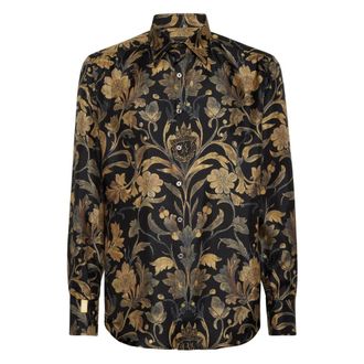 Billionaire Boys Club Overhemden, Heren, Geel, 5Xl, Silk Gold Cut Shirt Barok