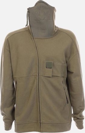 C.P. Company Mens Diagonal Raised Fleece Hoodie - Grey - Size: 42