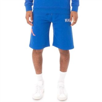 Kappa Mens Authentic Sangone Shorts In Blue/lime-Orange/grey