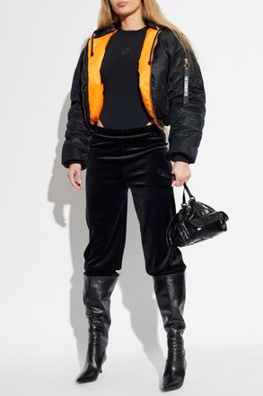 VETEMENTS Velour Sweatpants, Womens, Black