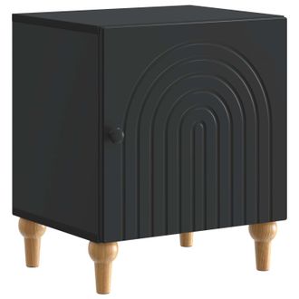 vidaXL Armario De Noche Negro 43 X 34,5 X 50 Cm Madera De Ingenier&iacute;a Vidaxl