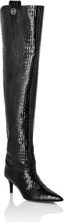 Philipp Plein Boots Low Heels Overknee Cocco Women in Black at Nordstrom, Size 35