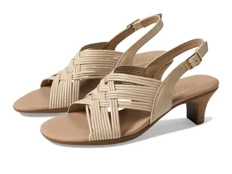 Munro Marianna Sandals Womens Beige Leather Open Toe Slingback ZOGG3933