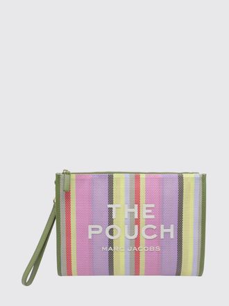 Marc Jacobs The Large Pouch in Multicolor Striped Mesh with Logo