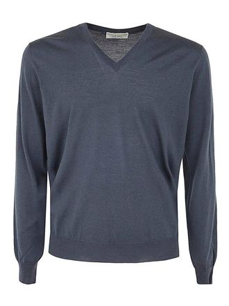 FILIPPO DE LAURENTIIS Royal merino long sleeves v neck sweater