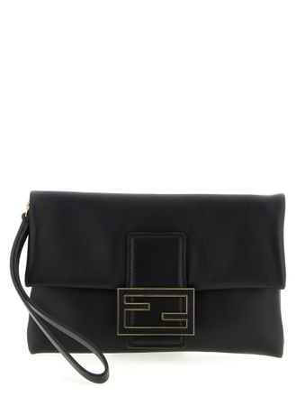 Fendi Black Mamma Baguette Clutch