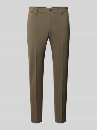 Drykorn Slim Fit Hose mit B&uuml;gelfalten Modell AJEND SMU in Khaki, Gr&ouml;&szlig;e 30/32