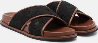 Max Mara Peonie embroidered slides