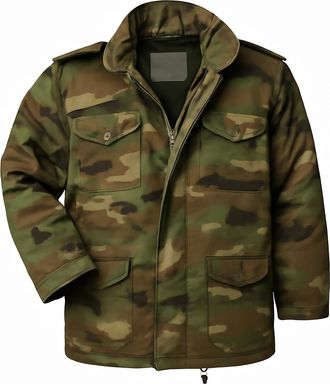 Generic US Army M65 Parka With Liner Military Style Cold Weather Combat Jacket (UK, Alpha, 3XL, Regular, Regular, Camouflage)