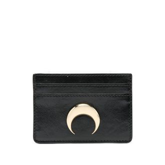 Marine Serre Smoth Leather Moon Charm Cardholder