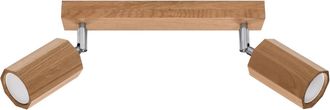 OEM L&aacute;mpara De Techo Lehdo 2 Gu10 Madera Roble Lumilo 10.159.29