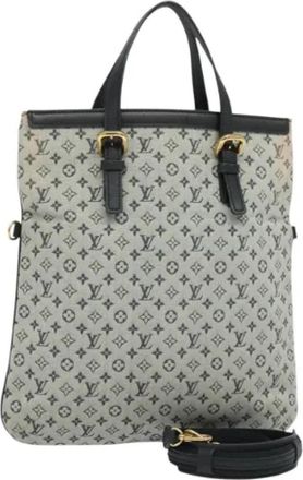 Louis Vuitton Tweedehands Canvas Louis Vuitton tassen - Dames - Vintage Shopper - Blauw - ONE Size - Leer - Vintage