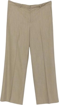 Calvin Klein Fernanda Broeken - Dames - Wijde Broeken - Bruin - 2XS - Wol - Broeken