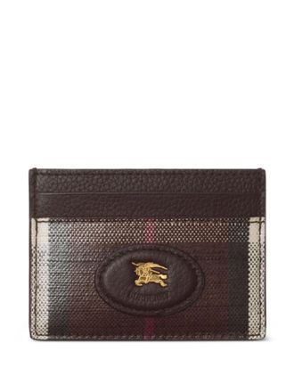 Burberry check-knight card holder - Brown