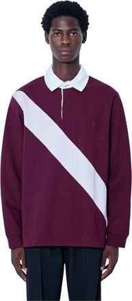 Wales Bonner Prism Rugby Poloshirt - Heren - Polos - Rood - M - Katoen - Tops