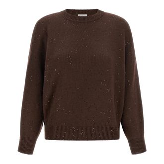 Brunello Cucinelli Dames, Truien, Bruin, Maat: XS