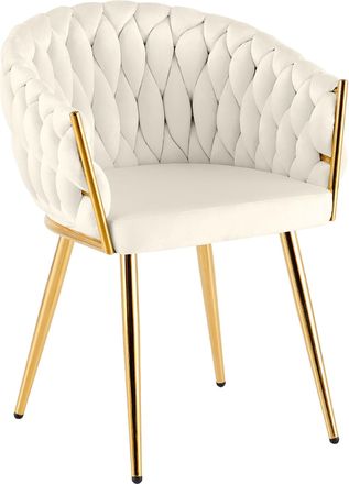 Clp Silla De Comedor Molise Terciopelo Dorado Crema Terciopelo
