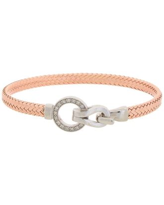 Meshmerise 18K Rose Gold Vermeil 0.15 Ct. Tw. Diamond Mesh Bangle