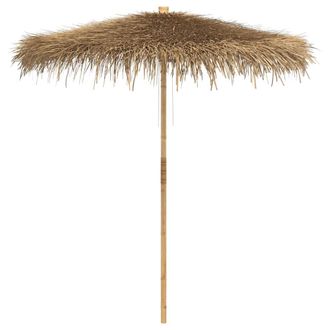 vidaXL Sombrilla Tiki Con Dosel De Hojas De Pl&aacute;tano De 240 Cm De Bamb&uacute; Vidaxl