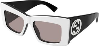 Gucci Zonnebril - Dames - Accessoires - Wit - Maat: 53 MM