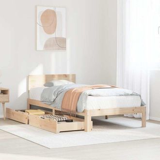 vidaXL Estructura De Cama Con Cajones Madera Maciza De Pino 90x200 Cm Vidaxl