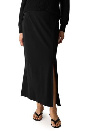 Eileen Fisher Jersey Midi Skirt in Black at Nordstrom, Size Xx-Small