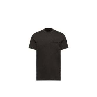 Moncler Moncler Cotton Jersey T-shirt With Chest Pocket, Men, Black, Size: 3xl