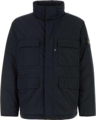 Stone Island Dark Blue Polyester Padded Jacket