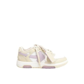 Off-white Schoenen, Dames, Beige, 36 EU, Leer, Slim Out Of Office Logo Sneakers