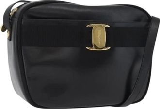 Ferragamo Pre-owned Cross Body Bags, female, Black, Size: ONE SIZE Pre-owned Leather Shoulder Bag
