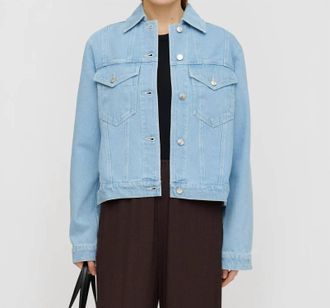 Nanushka Maren Denim Jacket In Eco Light Wash