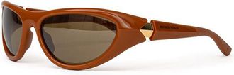 Bottega Veneta Womens Brown Acetate Sunglasses